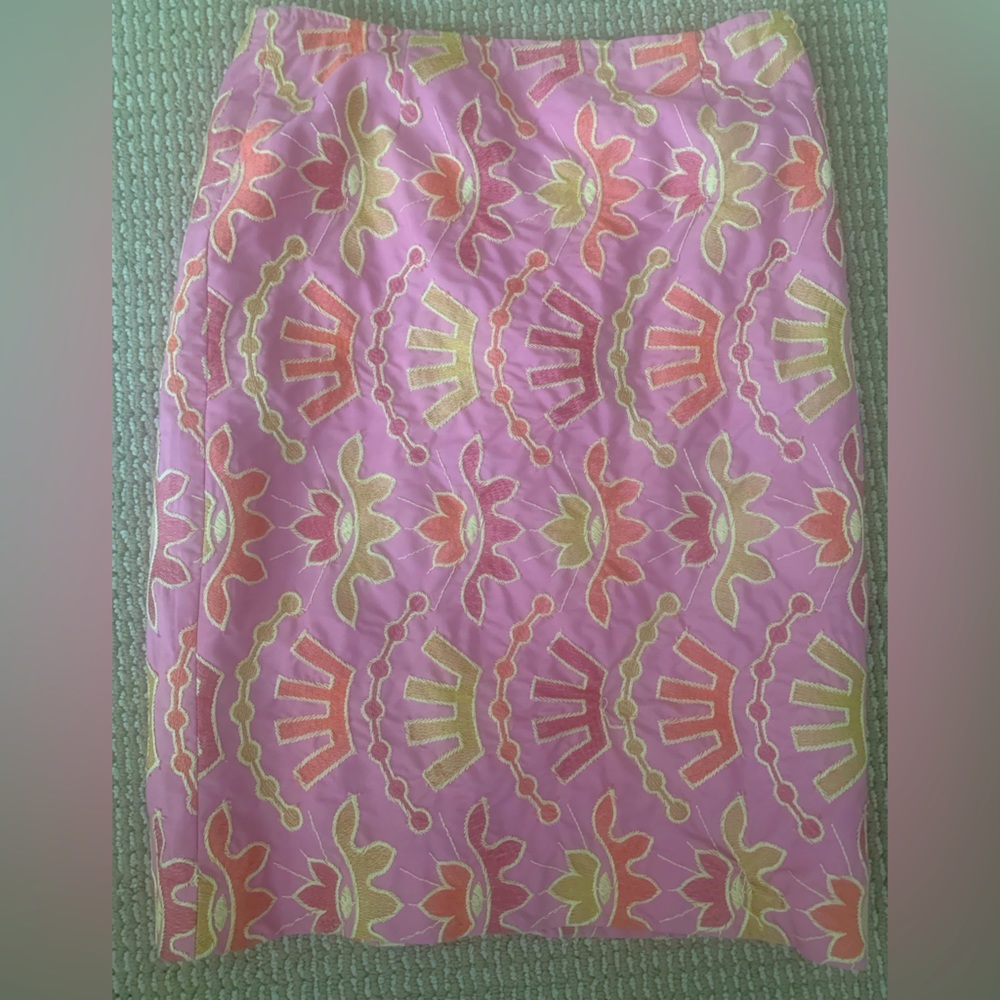 Cynthia Steffe floral embroidered skirt.